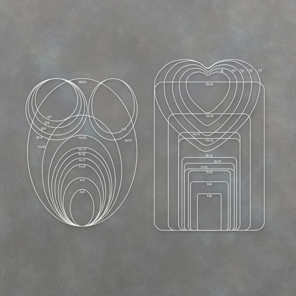 Obrys płytki - wzory